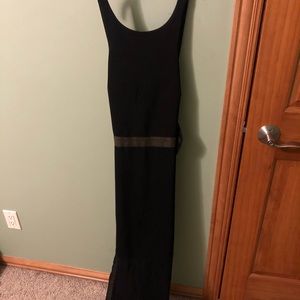 Express size 12 floor length black dress worn once!